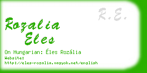 rozalia eles business card